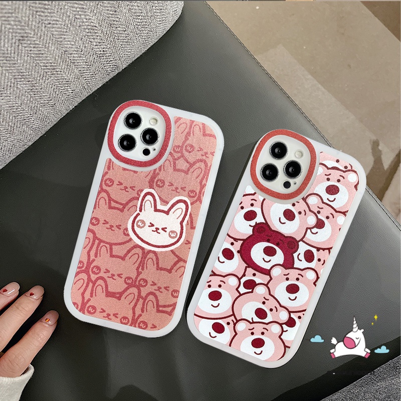 Case Oppo A17 A15 A17K A96 A95 A12 A16 A57 2022 A16K A55 A78 A7 A54 A58 A5s A94 Reno 8T 7Z 5 5F 4 A5 A9 A1K A76 A31 A3s A33 A53 A36 A15S A11 A74 Kartun Strawberry Soft Case Beruang