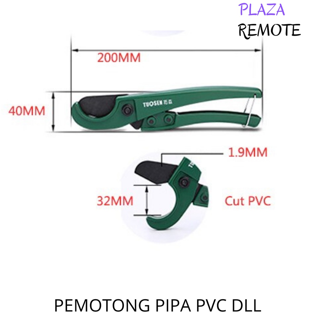 GUNTING PIPA PVC CUTTER PPR HDPE PEX PRALON TANG POTONG 33 MM / 42 MM TOUSEN TOOL