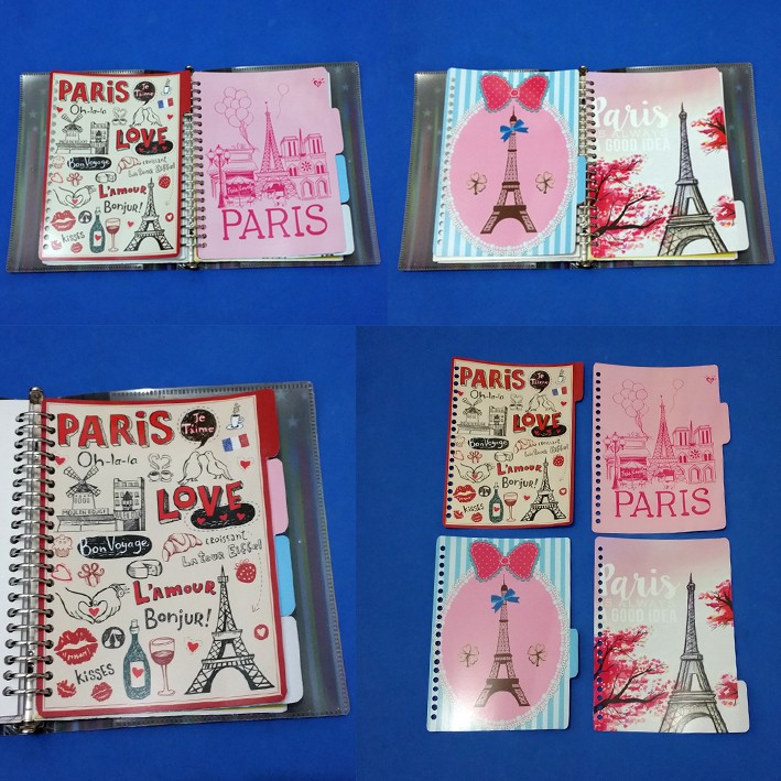 

Pembatas paris menara eiffel binder 2 Ring, 6 Ring, 20 Ring, 26 Ring 1 Set 4 lembar murah