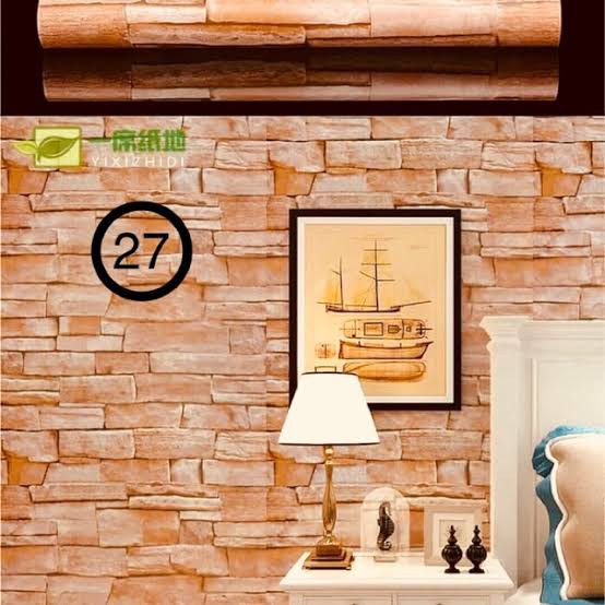 Wallpaper stiker dinding motif batu alam 0124
