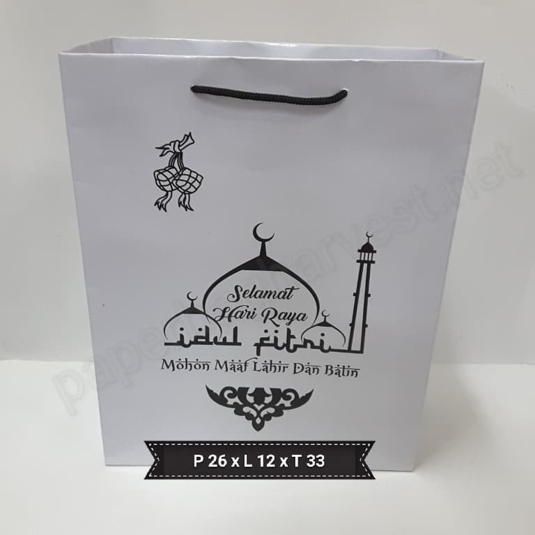 

Paper bag Idul Fitri putih ukuran besar