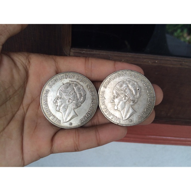 Koin Kuno Wilhelmina 1919 Asli