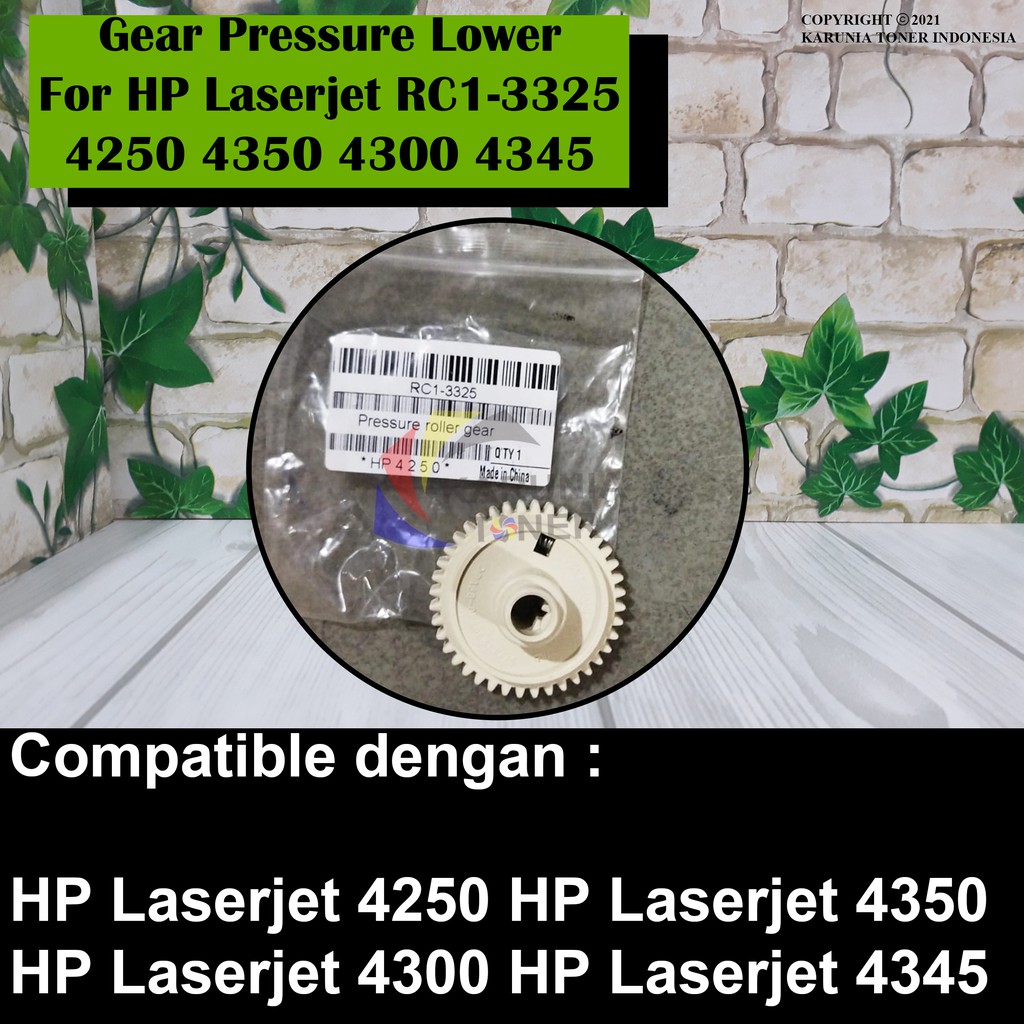 Gear Pressure Lower Roller HP Laserjet 4250 4350 4300 4345 RC1-3325