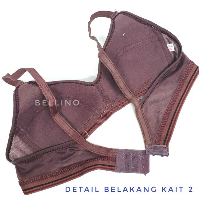 Sport Bra Remaja ABG Ban List Polos Cup Kecil Size 34 36 38 Kait 2 Tanpa Kawat Busa Tipis Bh Pemula