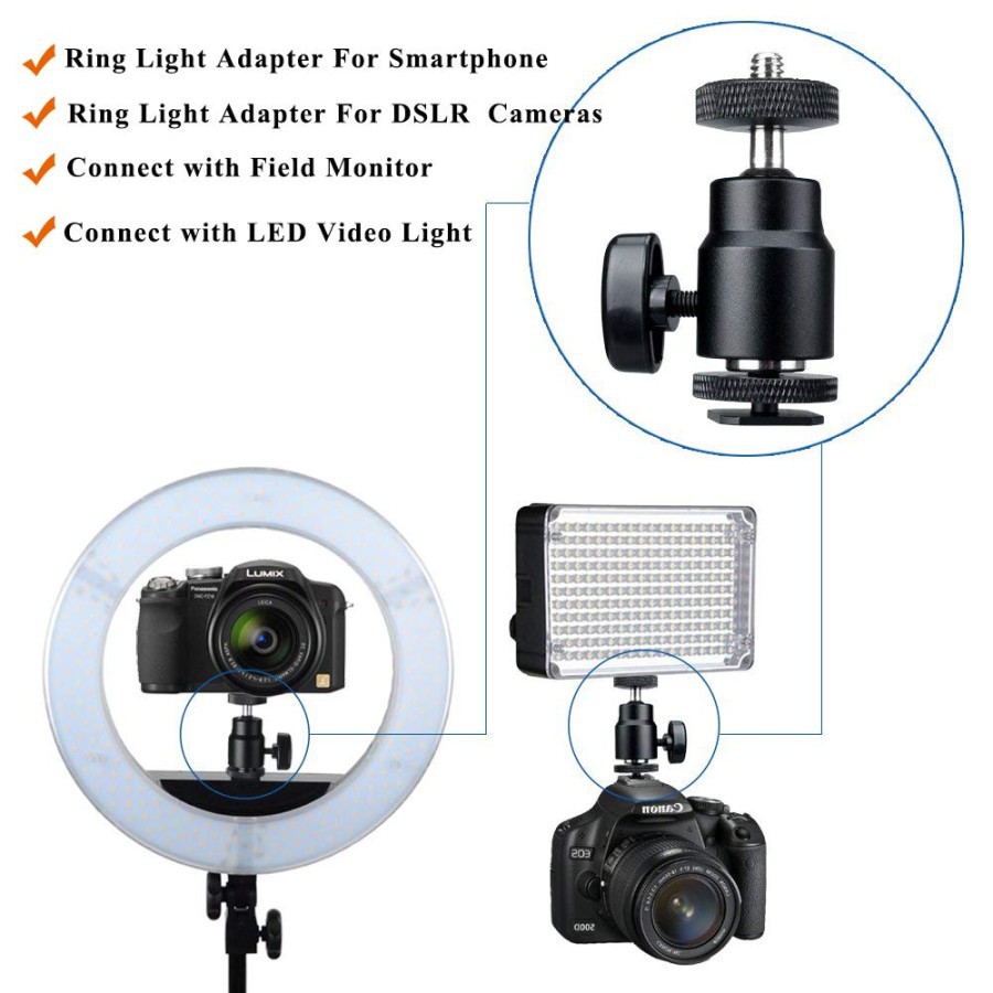 Ballhead mini with hotshoe holder for Kamera Mirrorless smartphone H11