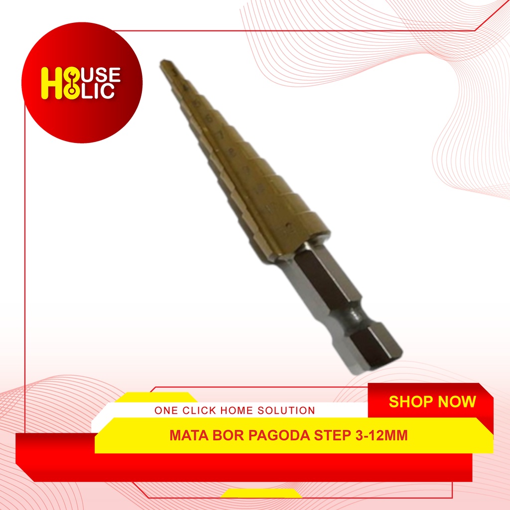 Mata Bor Pagoda 3-12mm / Step Drill Tingkat Susun Pelubang Besi