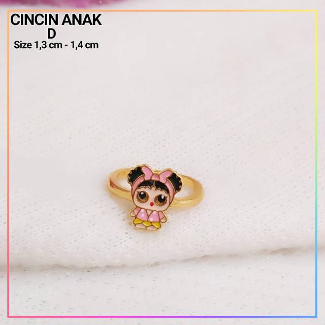 Cincin xuping cincin anak litle pony pink lapis emas gold F115