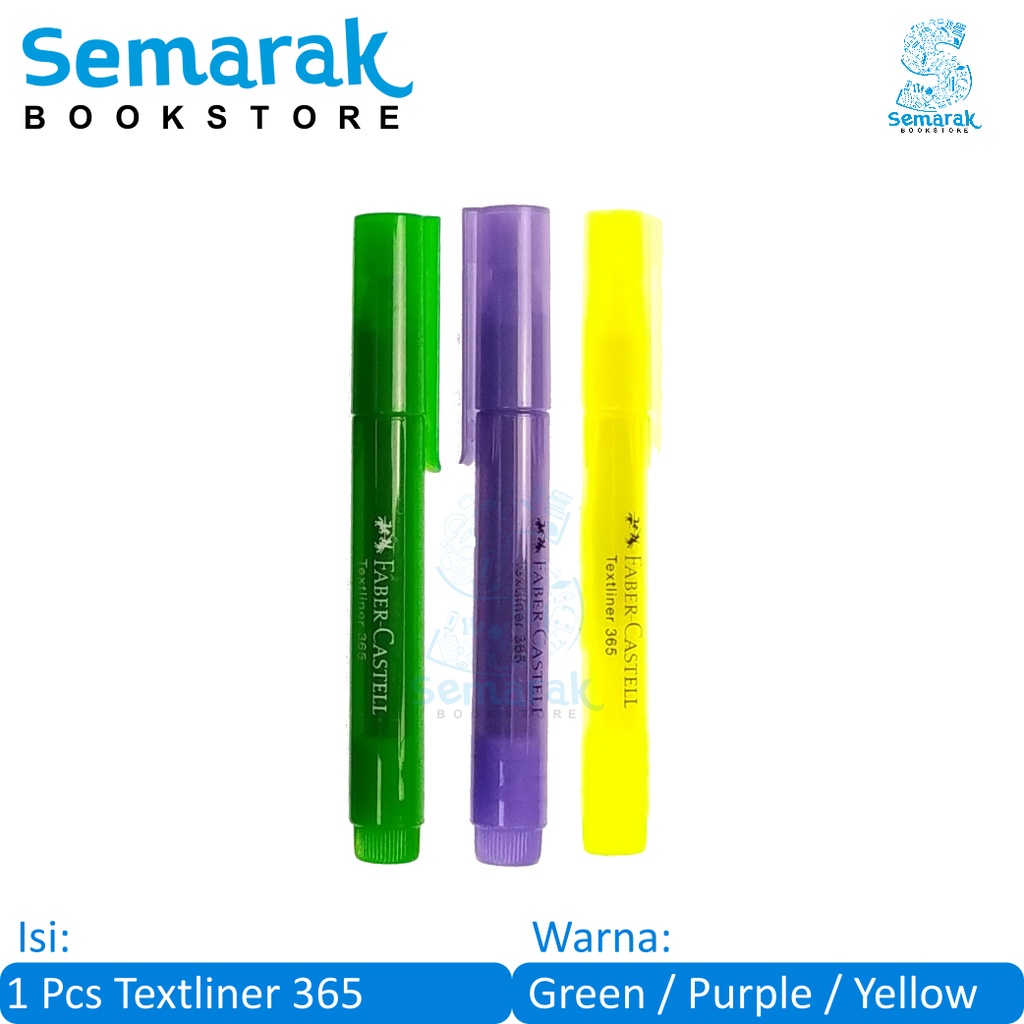 

Faber Castell Textliner 365 Superfluorescent - Yellow / Green / Purple