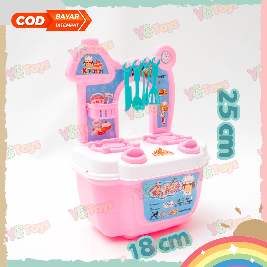 YGtoys Mainan Anak Perempuan Kitchen Set Besar Dapur Masak Masakan Jumbo