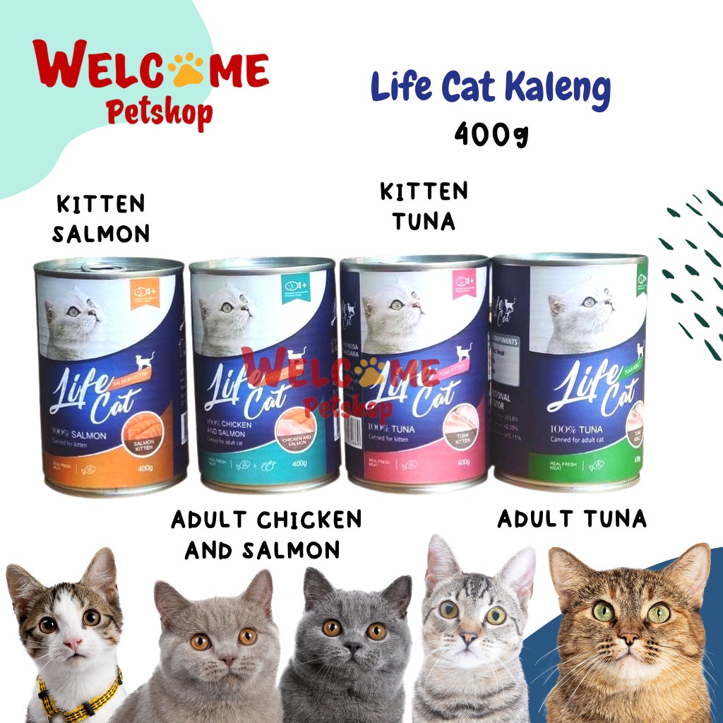 Life Cat 400gr Kaleng Adult Kitten Makanan Kucing Basah Lifecat