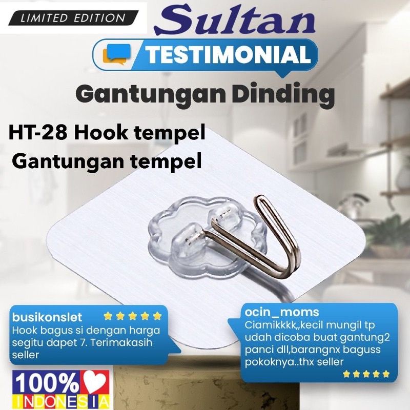 Magic Hook Transparan/Gantungan Tempelan Dinding Transparan