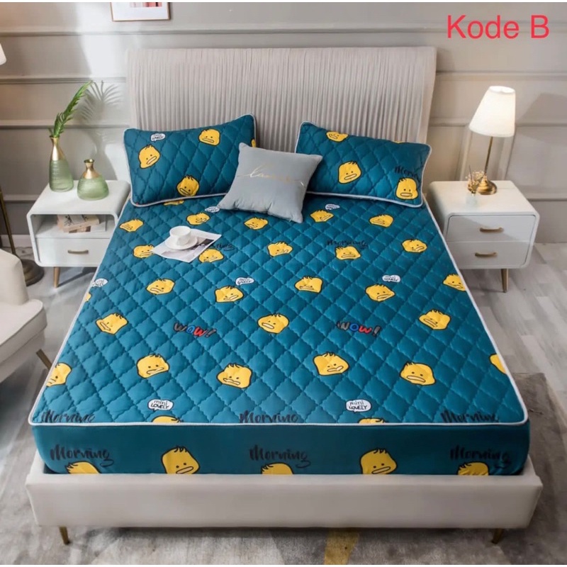 SPREI WATERPROOF ANTI AIR / SPREI ANTI OMPOL MOTIF LUCU SIZE 180X200 JRW0113