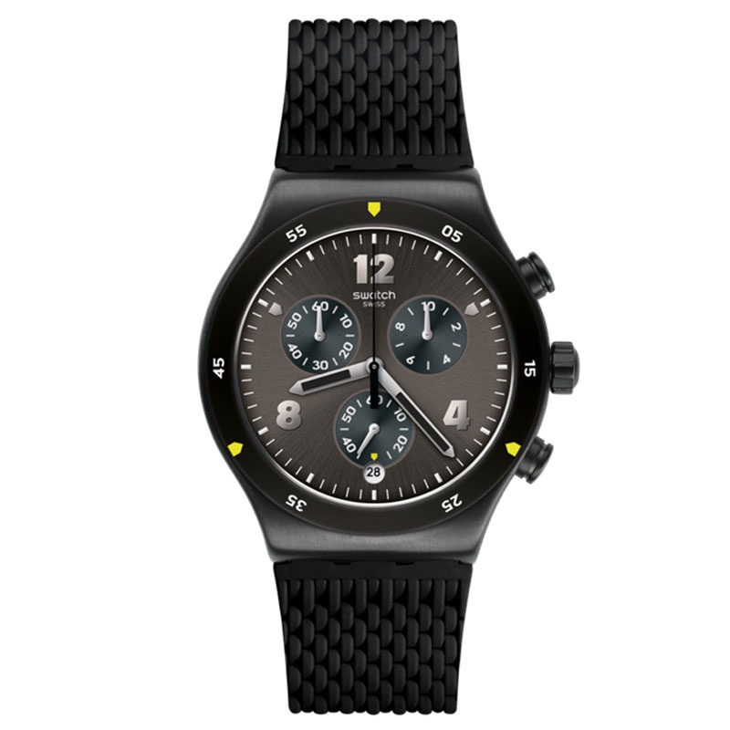 JAM TANGAN SWATCH ORIGINAL YVB406 SWATCH YVB 406 DARKBARK JAM TANGAN PRIA LA