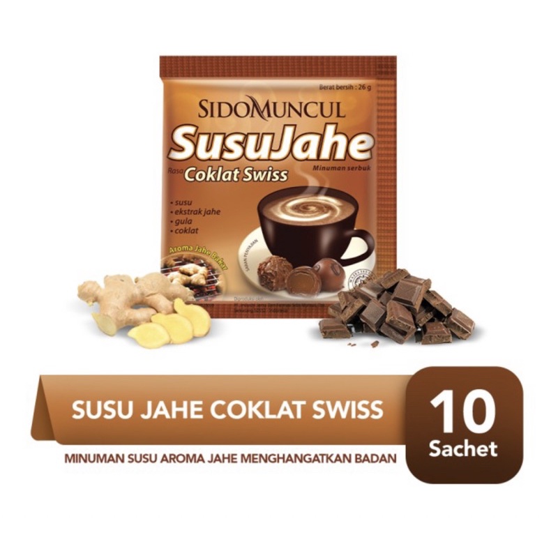 

Sidomuncul susu jahe coklat swiss per 10 sachet