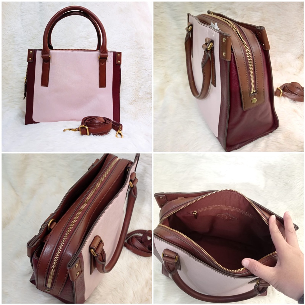 Tas FossilOriginal Claire Satchel Pink Multi Original