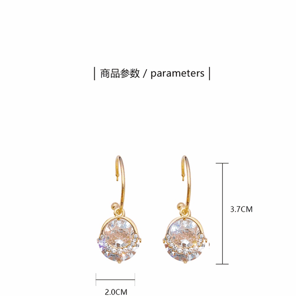 Anting Kristal Berlian Gaya Korea