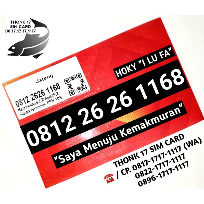Nomor Cantik simPATI Red HOKY I LU FA 0812 2626 1168