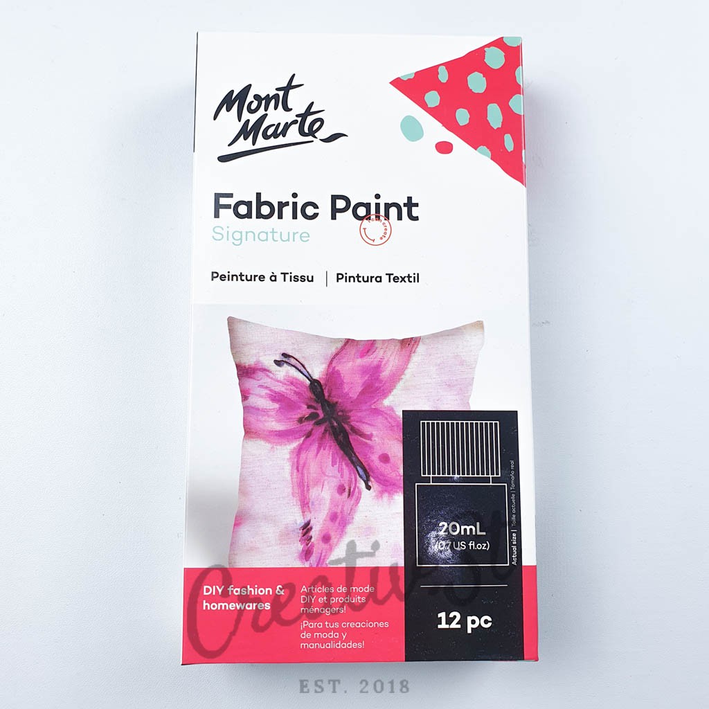 

MONT MARTE Signature Fabric Paint 12 Color Set Cat Kain 20 Ml Pmhs0076