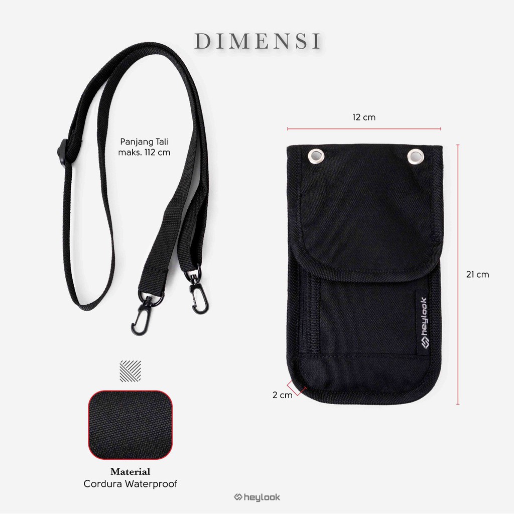 Tas Leher Hp Anti Air Dompet Tas Selempang Gantung Leher Hanging Wallet Tempat Uang Kartu ATM HP