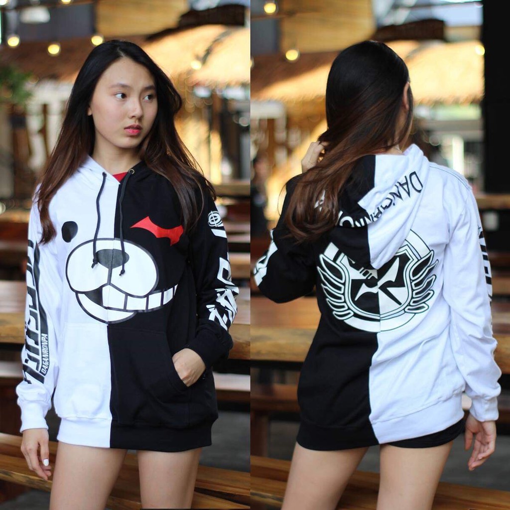 Sweater Monokuma Danganronpa Bahan Cotton Combed 24s