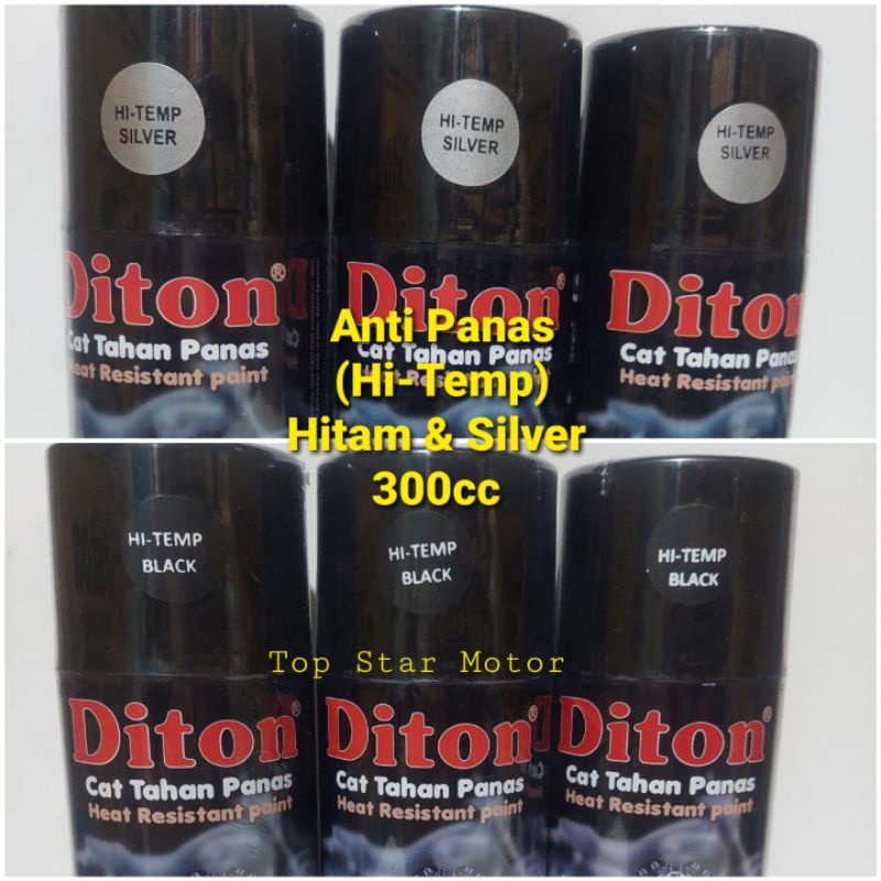 Pilok Pilox Cat Diton Anti Panas Hitam Silver Bronze Hi Temp Black Silver Bronze Cat Tahan Panas Untuk Knalpot &amp; Blok Mesin