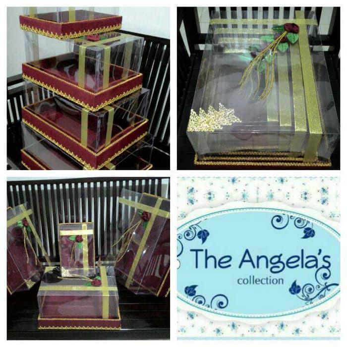

[TERLARIS] Kotak/Box hantaran seserahan Merah Marun + Gold