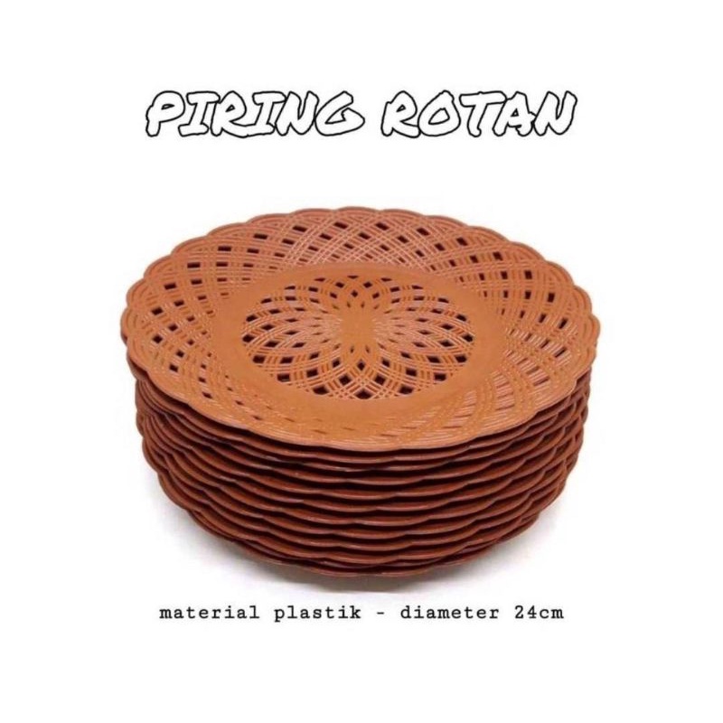 piring plastik anyam/piring plastik