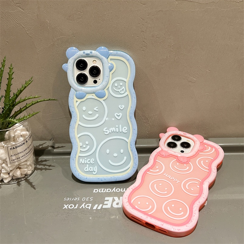 Casing Soft Case iPhone 13 12 11 Pro Max X Xr Xs Max Motif Smiley Face