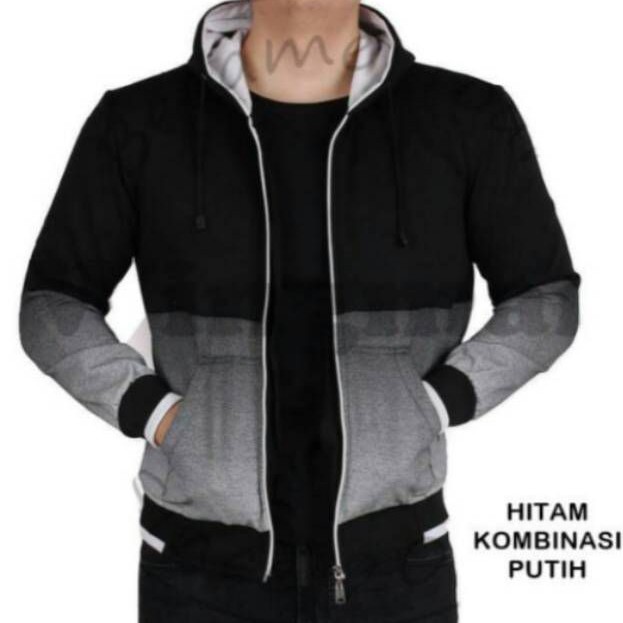 Download PROMO JAKET GRADASI HITAM PUTIH JAKET KOMBINASI HOODIE ...