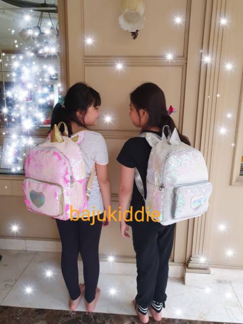 32025 JUMBO UNICORN SEQUIN / TAS SEKOLAH SEQUIN UNICORN / RANSEL ANAK UNICORN