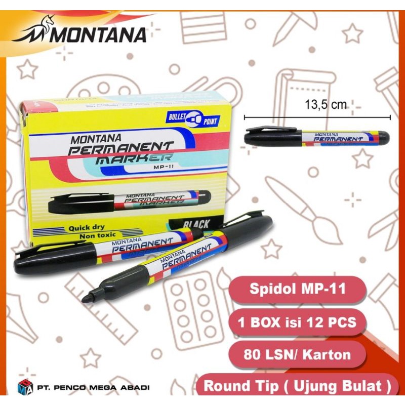 

1 PCS SPIDOL MP11 PERMANENT HITAM SEMUA