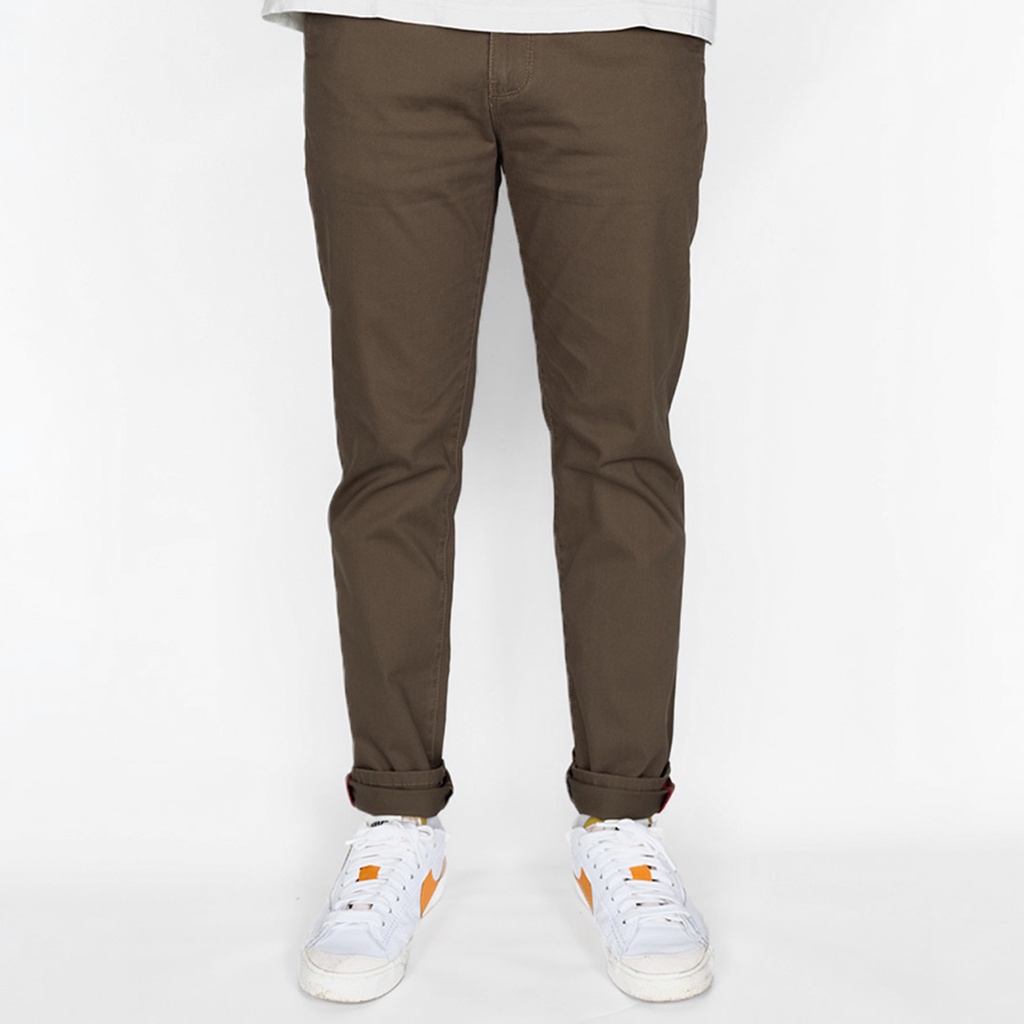 Celana Chino LATOYA Slim Fit Dark Grey Celana Panjang Warna Abu-abu Tua