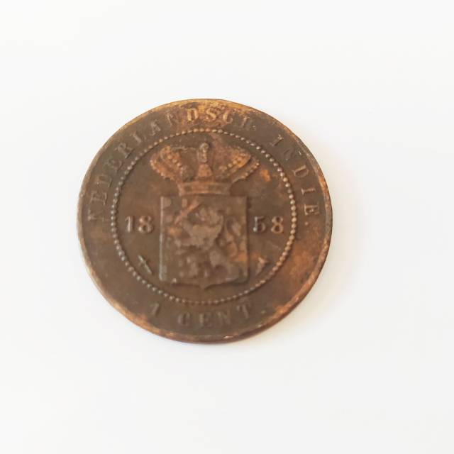 Koin kuno Netherlands indie 1cent 1858
