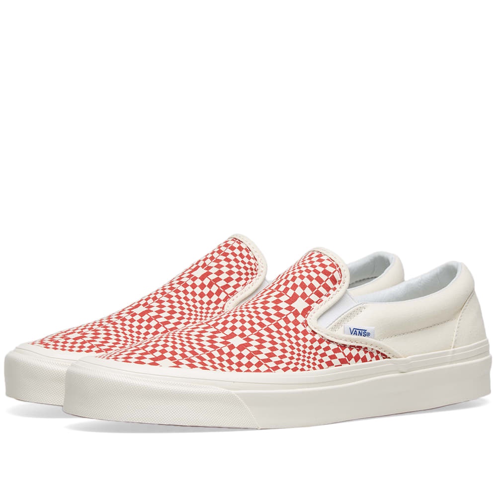 VANS ANAHEIM SLIP ON ANAHEIM WRAP CHEKER RED