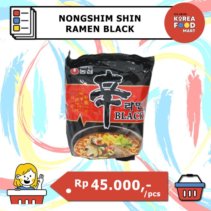 

Ss5Gg Nongshim Shin Ramen Black / Mie Instan Korea - 1 Pcs Ff045