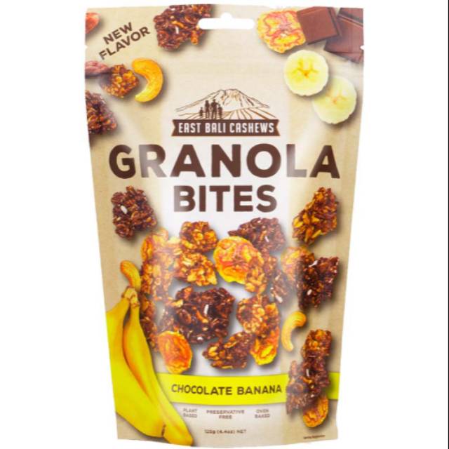 

East bali granola chocolate banana bites 125g