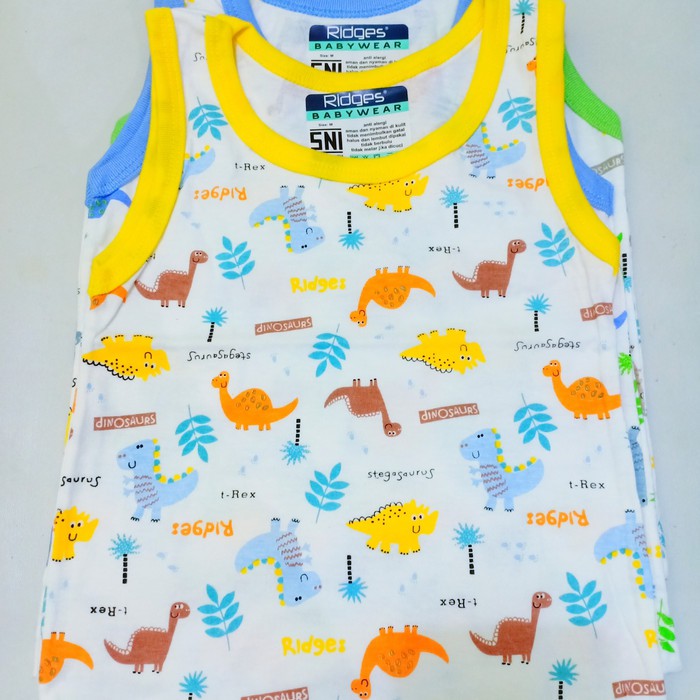 3 PCS Singlet anak -  Kaos Kutung RIDGES Termurah untuk Anak dan Bayi Laki Laki 0 1 2 3 4 5 Tahun