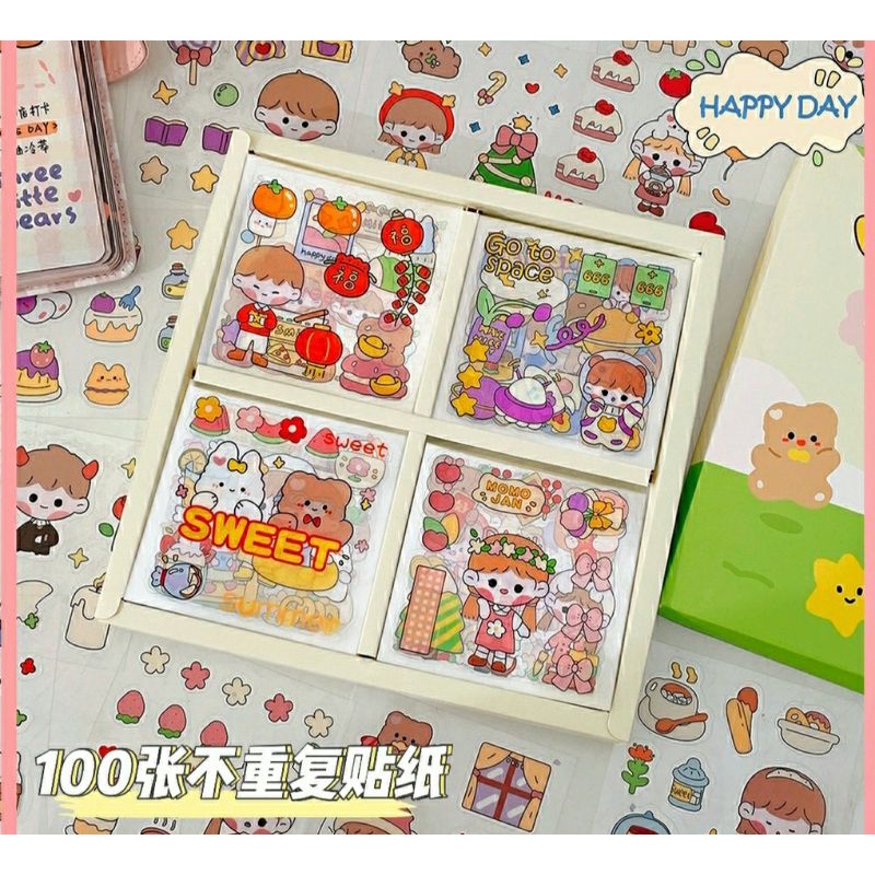 

Stiker 2d Motif Kartun Aksesoris Hp / Laptop / Diary / Botol minum Stiker Dekosasi Aesthetic