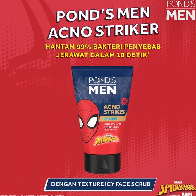Ponds Men Acne Striker Facial Scrub 100G Twin Pack - Spiderman Edition