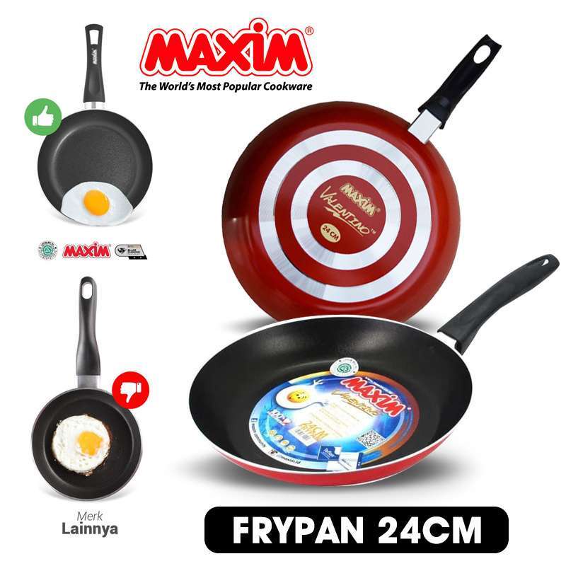 Product details of Maxim Valentino Frypan / Wajan Panci Penggorengan Teflon Anti Lengket 24 cm