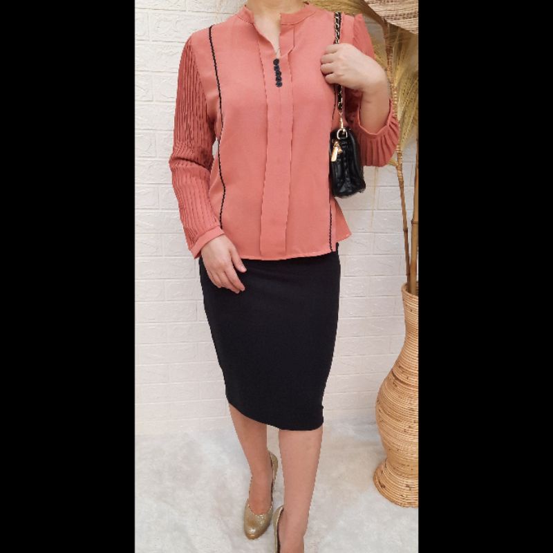 BLOUSE KANTORAN WANITA IMPORT BANGKOK THAILAND/ KOREAN STYLE / KEMEJA BKK
