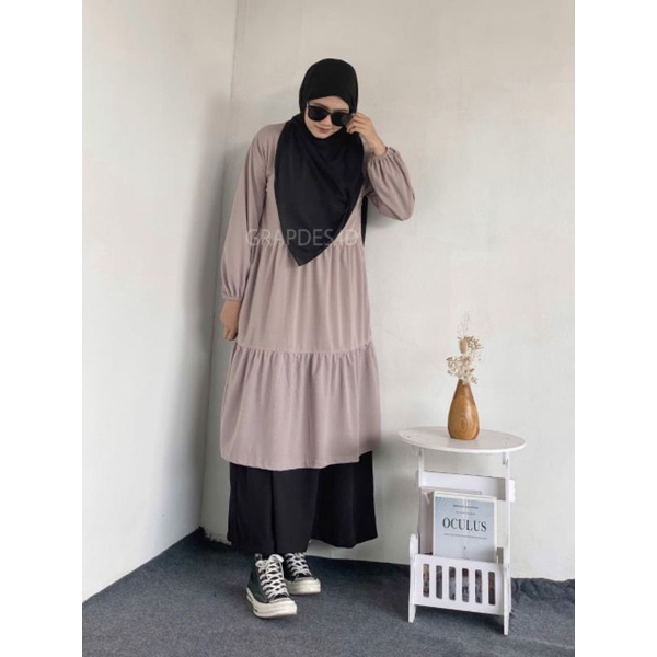 LEA Long Tunik / Midi Dress Wanita