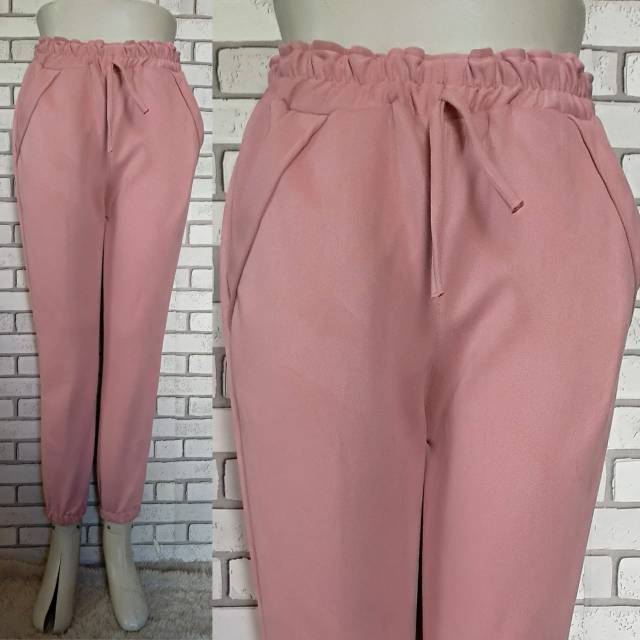 Celana wanita import bahan suede
