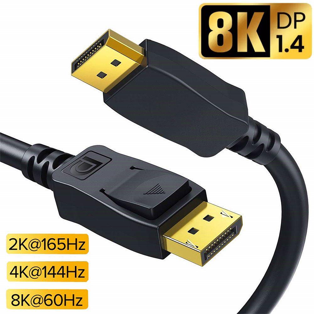 Kabel DP Ke DP Atas Laptop HDTV HDR 4K 144Hz Displayport Cord