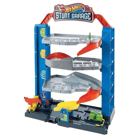 {OktaStore} Hot Wheels City Stunt Garage Playset ORIGINAL MATTEL Diskon