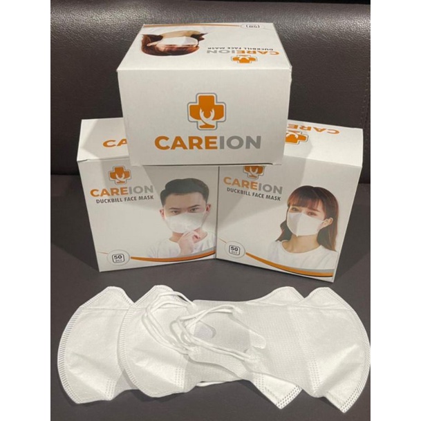 MASKER DUCKBILL GARIS CAREION HITAM DAN PUTIH