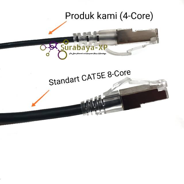 Kabel LAN Outdoor 50 Meter CAT5E Tembaga Murni 50 M 50M UTP STP FTP untuk Indihome Merk ANPU