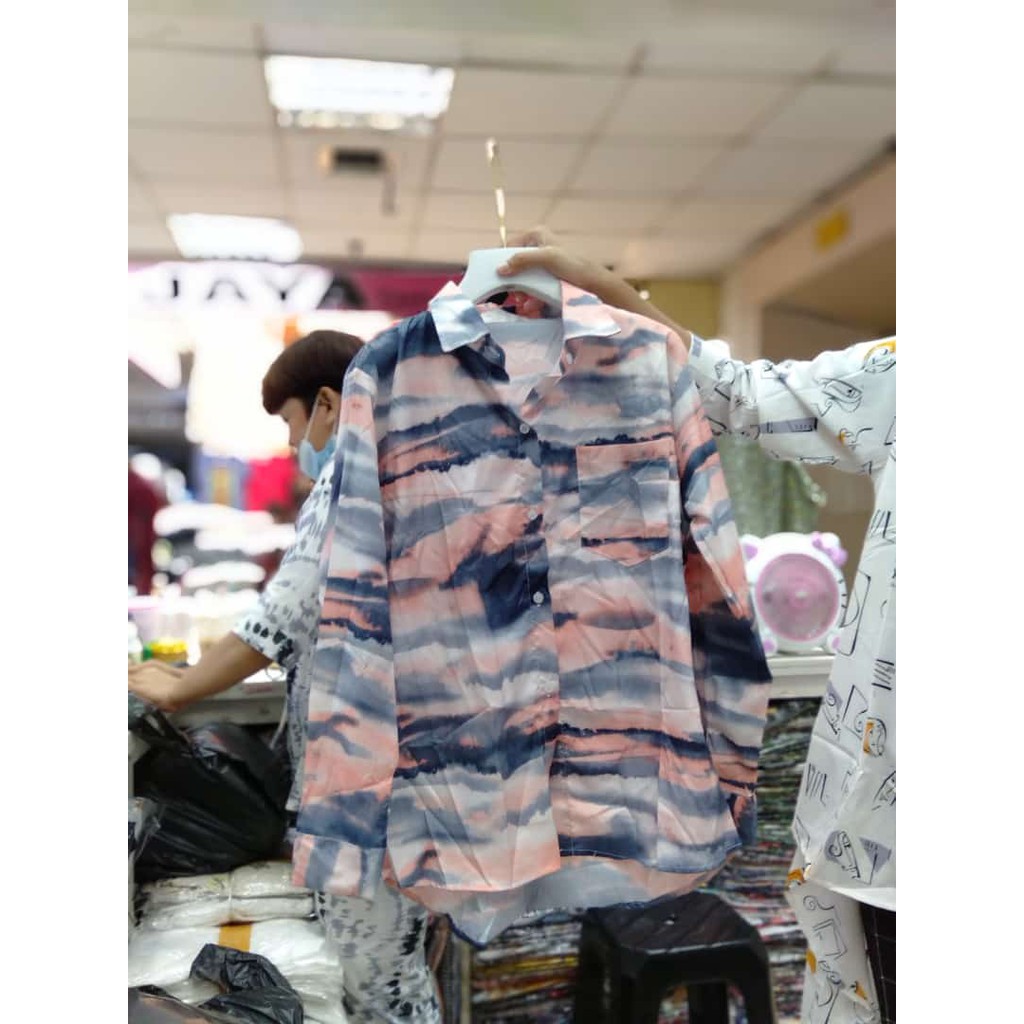 KEMEJA ZARA TIE DYE IMPORT