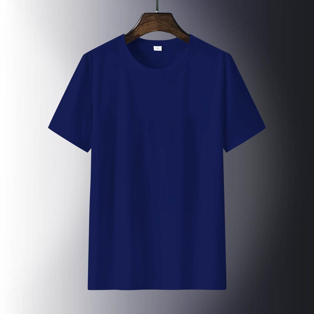 Noveli wear - Kaos kerah bulat | kaos polos T shirt khusus Navy Blue | kaos seragam polos pria dan wanita