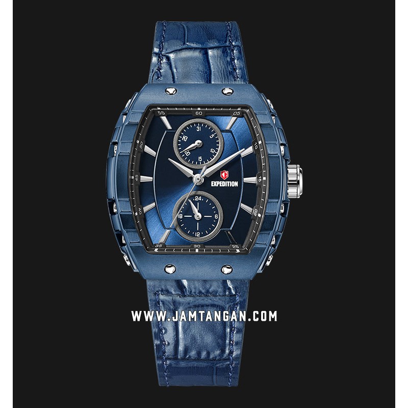 Expedition E 6782 BF LTUBU Ladies Blue Dial Blue Leather Strap